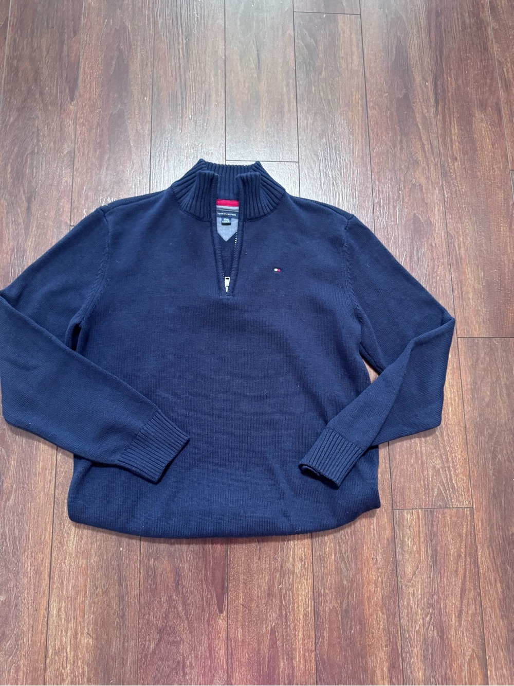 Tommy Hilfiger Navy Half-Zip Pullover Sweater